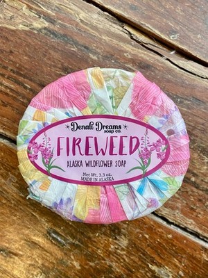 Natural Handmade in Alaska FIREWEED WILD FLOWER SOAP By Denali Dreams 3.3 oz