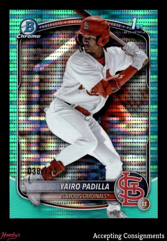 2025 Bowman Chrome Aqua Pulsar Refractors #BCP236 Yairo Padilla 1st ROOKIE /125