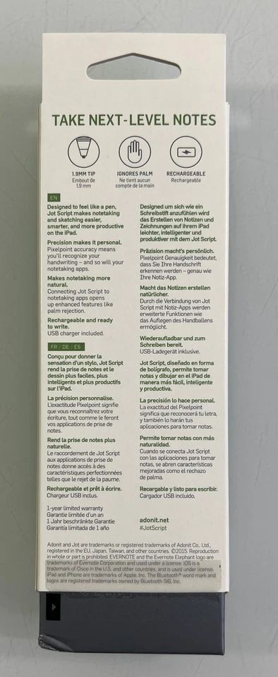 Adonit Jot Script Evernote Edition Fine Point Precision Stylus for iOS - Image 2 of 4