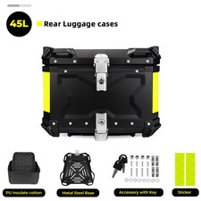 Bauletto Baule Moto Scooter 45 Litri Alluminio Nero Bagagliaio YAMAHA Honda BMW