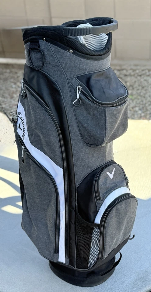 Callaway Premium Cart Bag, Black & Grey 14-way Golf Bag W 8 pockets & Rain Guard - Image 2 of 4