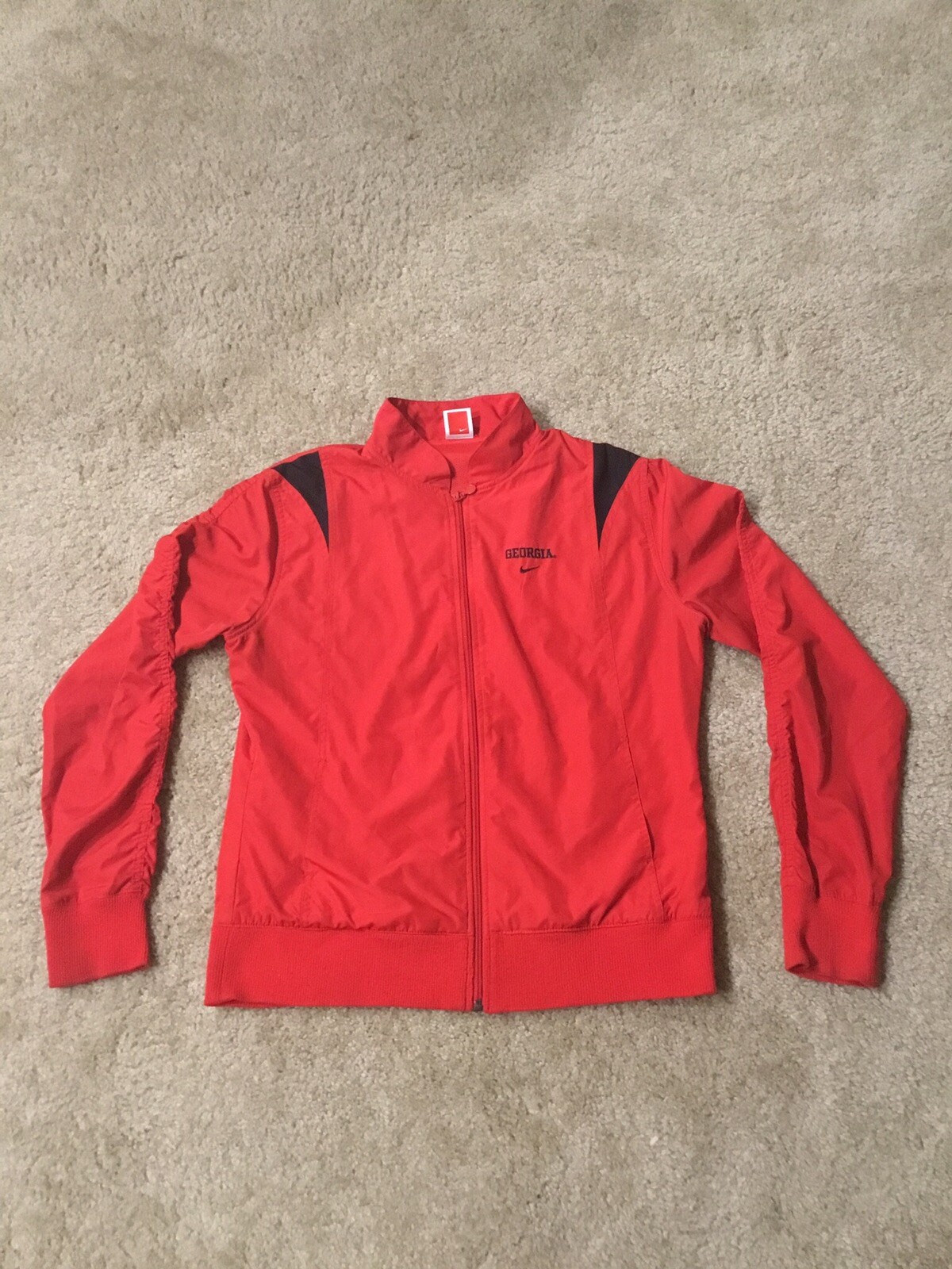 Vintage UGA Georgia Bulldogs Nike Red Windbreaker Youth Size XL | eBay