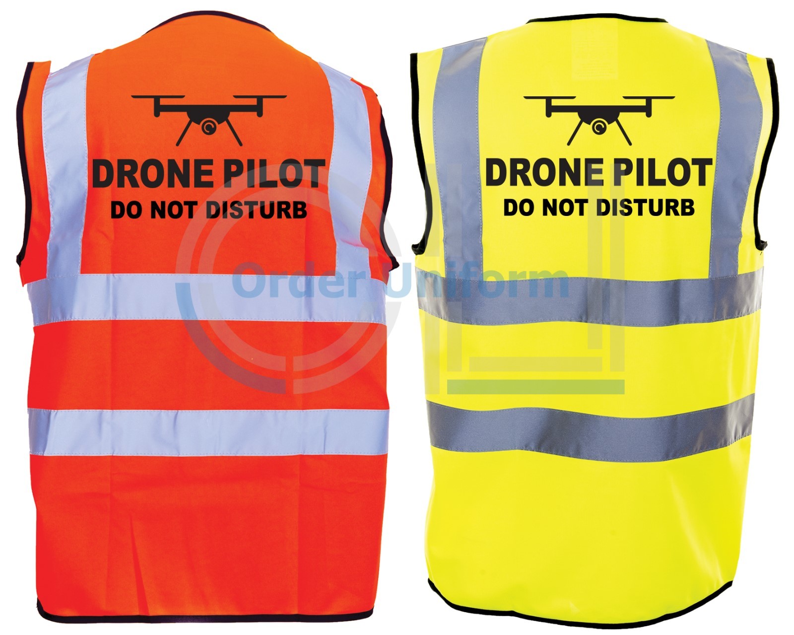DRONE PILOT Do Not Disturb HighViz Visibility Safety Vest Waistcoat S