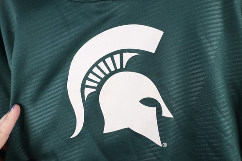 Nike Therma Fit Boys Large Michigan State University Hoodie Sweatshirt Green - Picture 6 of 12