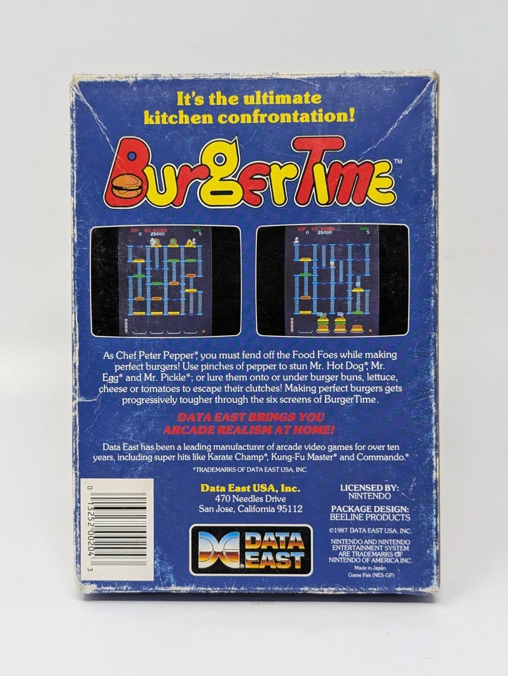 Burger Time (Nintendo NES, 1987) - In Box w/ Poster No Manual - Image 2 of 4