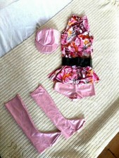 Pink  Multi Color Youth  Adult Retro Mini Dress Dance Costume W/ or W/out Belt