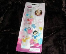 NEW by DISNEY PRINCESS, CHARM SLAP BRACELET  4 CHARMS, WHITE BACKGROUND