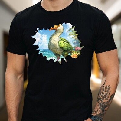 Herren T-Shirt Dodo Vogel Motiv Baumwolle Größe XS bis 5XL