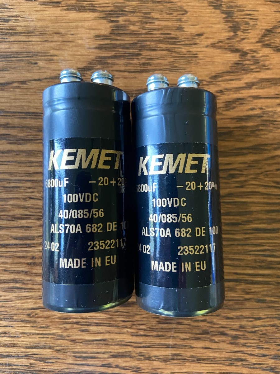 DJ機材 Cartridge kepper k-5 2 New 6800 uf 100v Kemet Main Filter Capacitors for Sony STR-7065