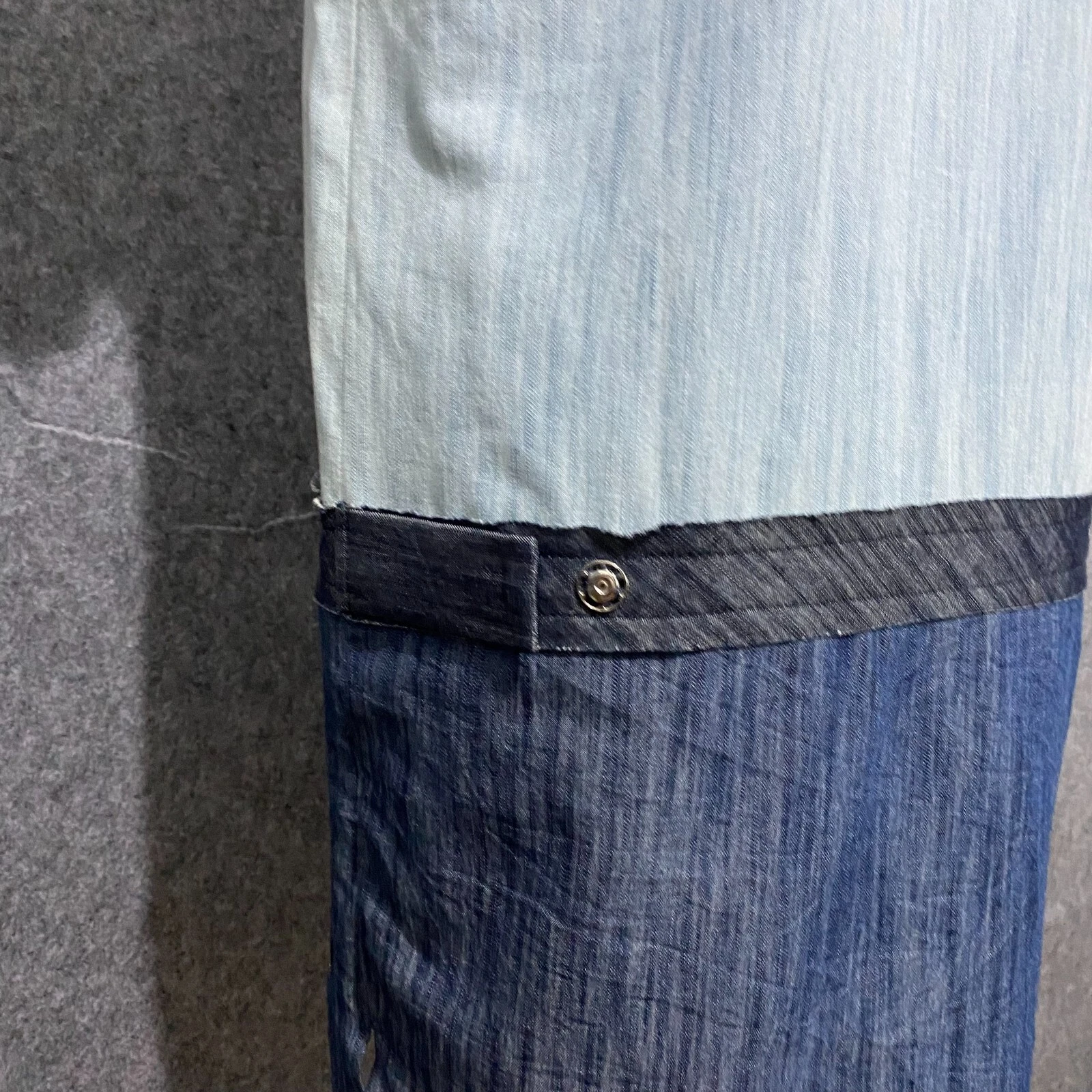 Mini Abito Tunica Dsquared2 Taglia 14 Denim Chambray EU 42 Cotone Blu Colorblock