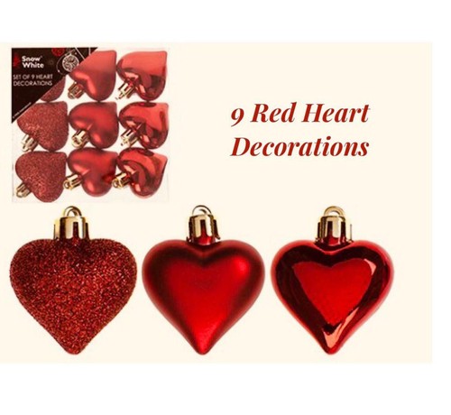 Christmas Tree Topper Ornaments Hanging Baubles Red,Gold,Silver Xmas Decoration - Picture 22 of 27