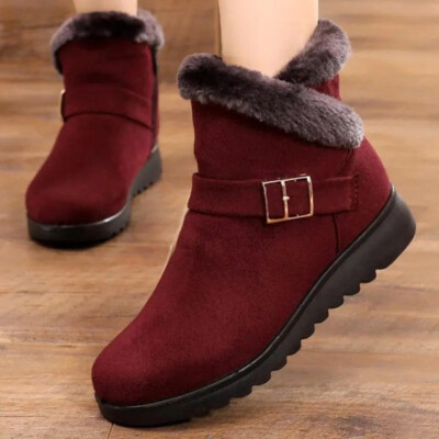 Botas De Nieve Cálidas Botines De Invierno Para Mujer Zapatos Impermeables  Moda