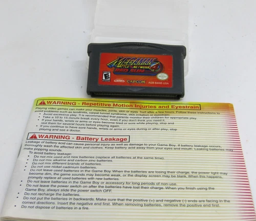 Nintendo Game Boy Advance Mega Man 4 Battle Network, Red Sun, Game in Clear Case