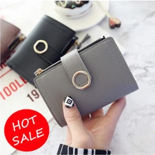 RFID Blocking Women Wallet Small Leather Credit Card Holder Mini Bifold Purse US