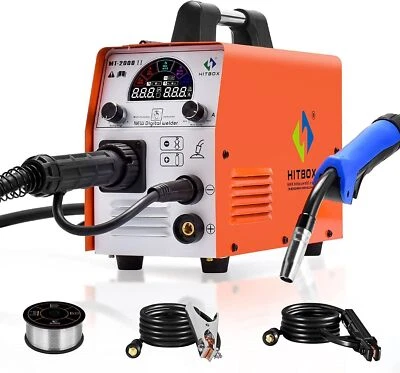 HITBOX 4 in 1 MIG Welder Gas Gasless 200Amp MAG STICK TIG Welder IGBT Welder Machine uk