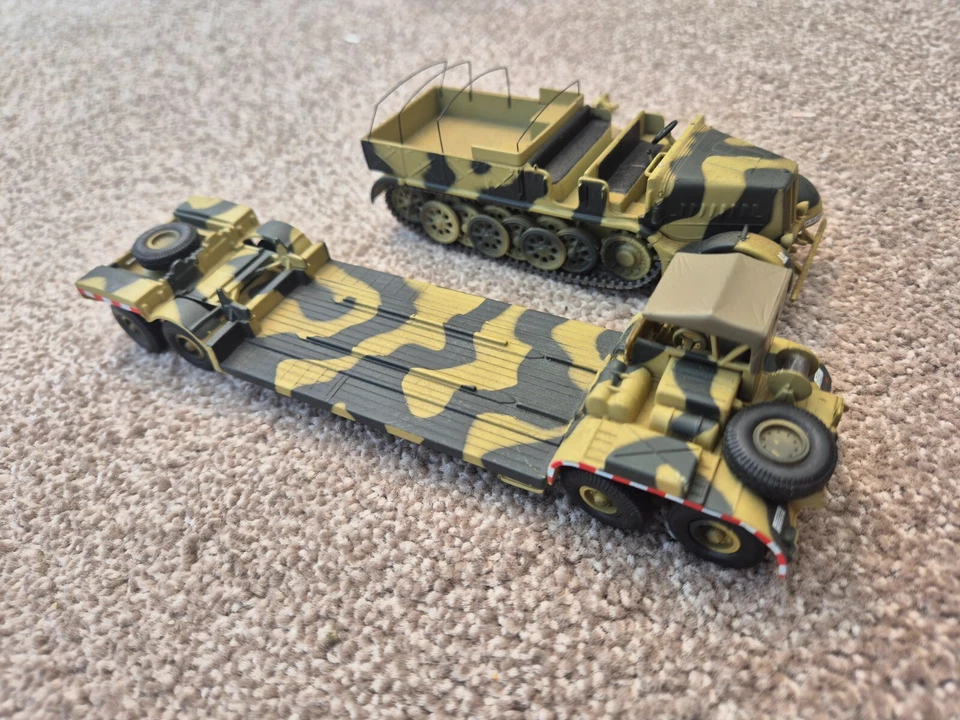 Atlas Deagostini 1/72 Speciale Famo SD KFZ.9 + Tank Rimorchio WW2 Pressofuso Set - Immagine 4 di 4