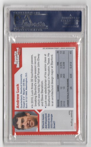 Andrew Luck Stanford 2011 Sports Illustrated for Kids Rookie Card Rc PSA 9 x776 - Picture 2 of 2