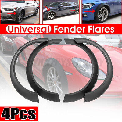 4x 3.5/'/' Universal Car Front Rear Fender Flares Wide Body Kit Wheel Arches Cover