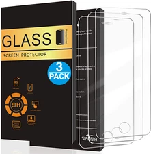 3 Pack Clear Tempered Glass Screen Protector For Phone SE 2016 / 2020 5 5S 5C