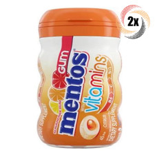 2x Packs Mentos Vitamins Citrus Gum 45 Pieces Each 3.18oz Sugar Free