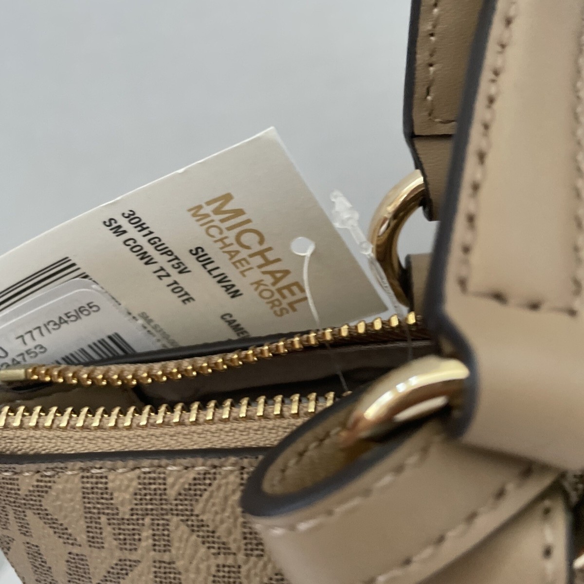 Michael Kors Sullivan Signature Logo Top Zip Small Tote Bag