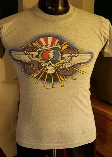 Original Grateful Dead Rick Griffin Gray Skull Concert 1980s vintage concert t-shirt, vintage, size M, single stitch, B+ condition