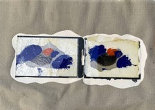 QUADRI MODERNI ASTRATTI DIPINTI A MANO TECNICA MISTA SU TELA 50x26cm. SERIALE