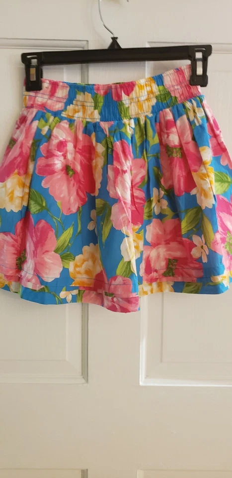 HOLLISTER OUTFITTERS WOMEN'S JUNIOR SIZE XSMALL MULTI-COLORED FLORAL SKIRT  - Image 4 of 4