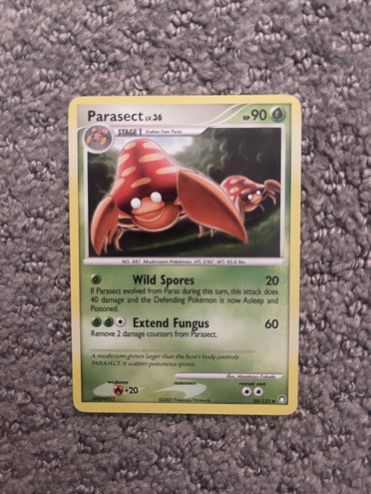 Parasect 58/123 Mysterious Treasures 2007 Regular Uncommon