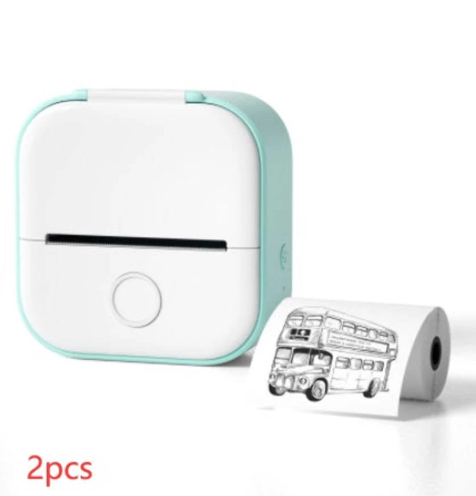 Portable Mini Thermal Label Printer for Home Photos Student Study Error Notes