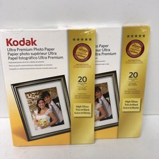 NEW KODAK ULTIMA 4"x6" Sheets High Gloss Picture Paper Photo 20-Pack 2 packs