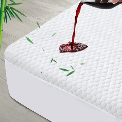 Waterproof King Size Mattress Protector, Viscose Made from Bamboo 3D Cooling ...