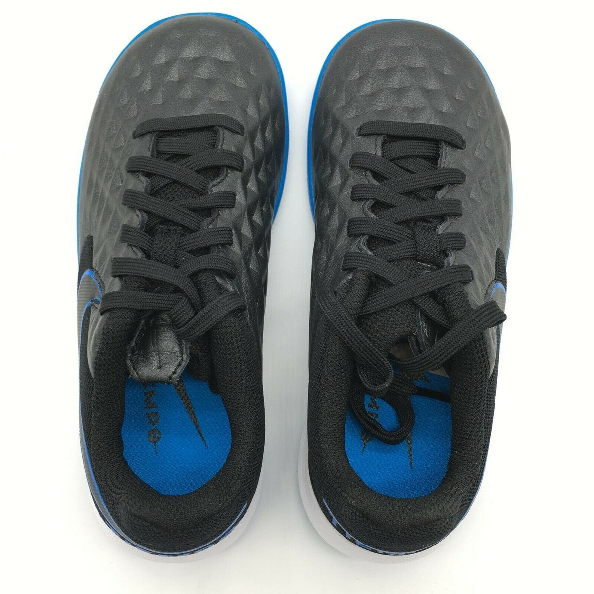 Nike Tiempo Legend 8 Club FG 2019 Black and Blue Soccer Cleats