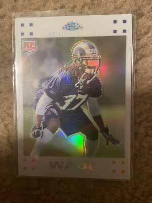 2007 Topps Chrome White Refractor /869 Jonathan Wade #TC255 Rookie RC STL Rams