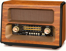 Retro Radio Bluetooth AM FM Nostalgie Kofferradio Akku 3 Wege Stromversorgung