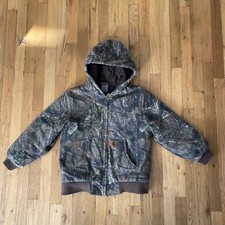 Carhartt RealTree Xtra Camo Hunting Jacket Coat Hooded Youth Size 10-12