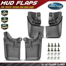Splash Guards Mud Flaps Mudguards For Toyota Tacoma 2021-2023 Woe Fender Flares