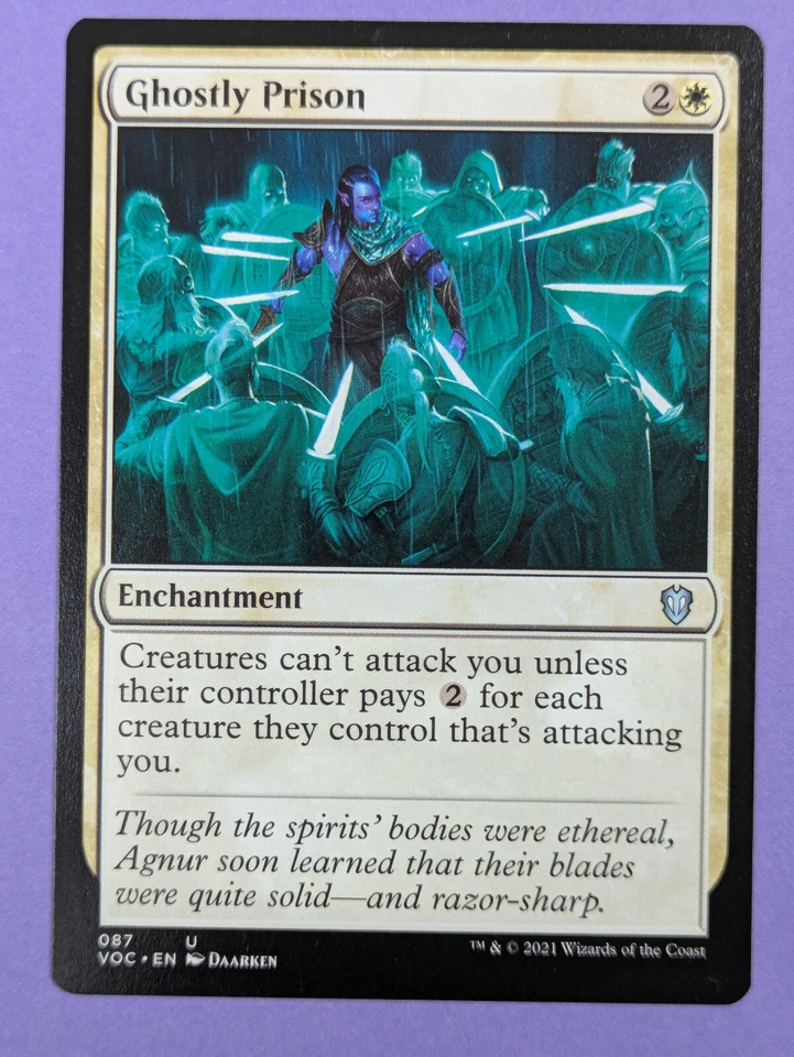 MTG Magic: Crimson Vow Commander: Ghostly Prison #087 Uncommon - NM - Image 3 of 4