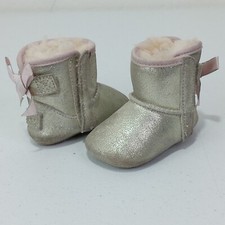 UGG Baby Girl's 0-1 XS Jesse Bow II Metallic Gold Booties