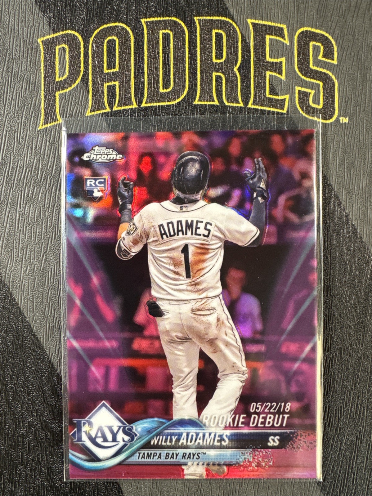 2018 Topps Chrome Update Willy Adames Pink Refractor Rookie Debut RC Giants