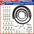 54 in 1 Air Conditioning Hose Fitting Kit, 6.5ft #6#8#10 AC Hoses & AC Fittings