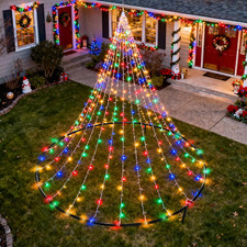 Heavy-Duty Metal Flagpole Light Ring, 59-Inch Diameter Base Includes Zip Ties, 3