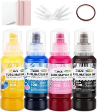 Printers Jack Sublimation Ink & 150 Sheet Sublimation Paper 8.5x11’’ 120G