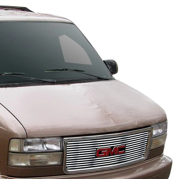 For GMC Safari 95-05 1-Pc Chrome Polished 8x6 mm Horizontal Billet Main Grille