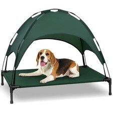 Heeyoo Elevated Dog Bed w/ Canopy, Portable Pet Cot, Removable Shade Tent, Outdo