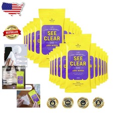 Unscented See Clear 384 Lens Wipes: Streak Free Electronic Screen Cleaner