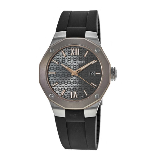 New Baume & Mercier Riviera Automatic Grey Dial Rubber Strap Men's Watch 10660