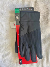 Spyder Core Conduct Gloves Touchscreen Compatible Leather Palm 3M Thinsulate XL