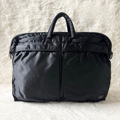 YOSHIDA PORTER Tanker Business Aktentasche Schwarz Nylon Medium Gebraucht Japan