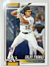 2026 Topps Series One Base Card # 213 Colby Thomas, Athletics RC